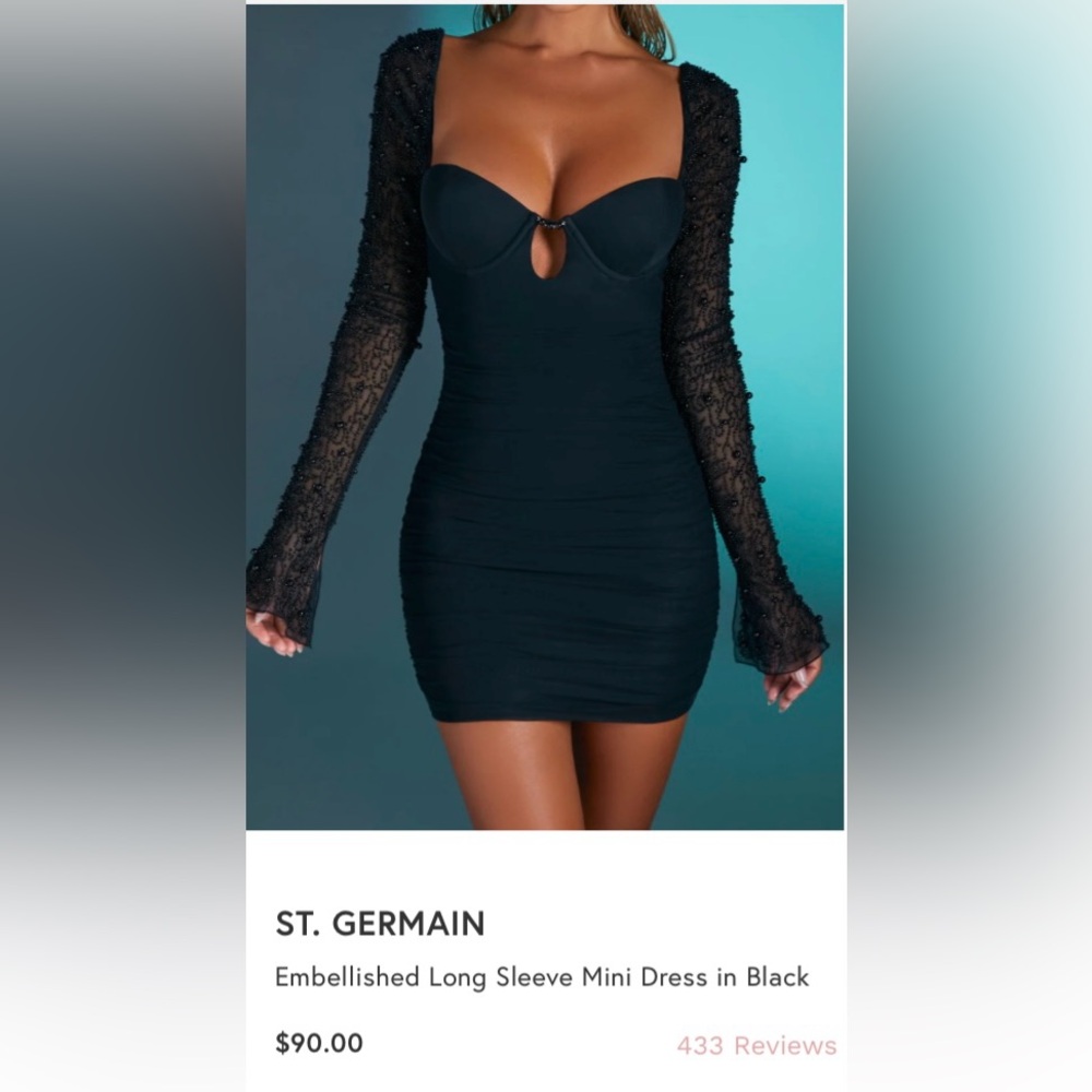 Oh Polly Little black dress size 4. Regular cup size.